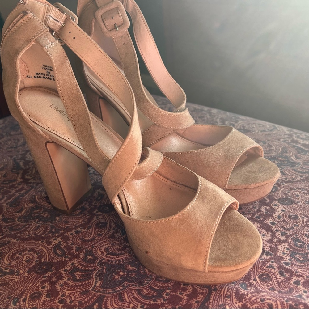Limelight Tan Platform Heels